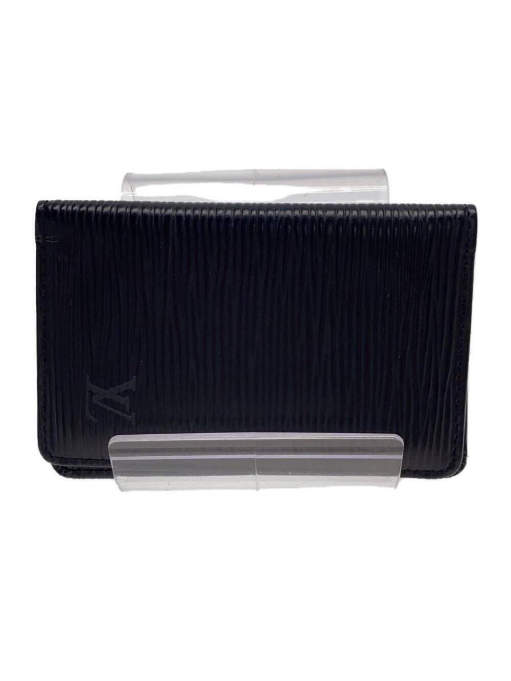 LOUIS VUITTON Organizer de Poche Epi Black Leather Black